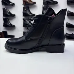 Ghete Dama negre cu siret si fermoar, comode 56 — poza 3