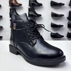 Ghete Dama negre cu siret si fermoar, comode 56 — poza 1