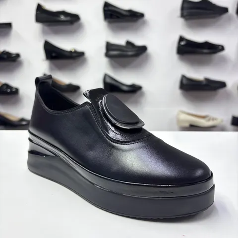 Pantofi Dama piele naturala, comozi, negri 2450