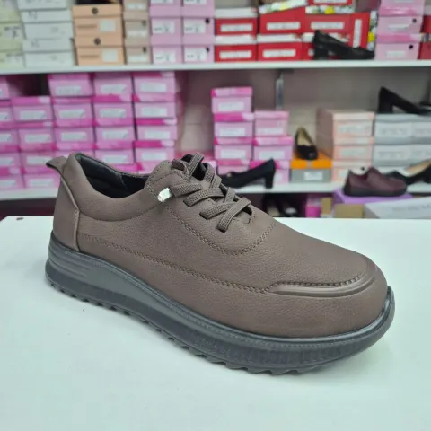 Pantofi Dama 130 comozi, cu siret, maro