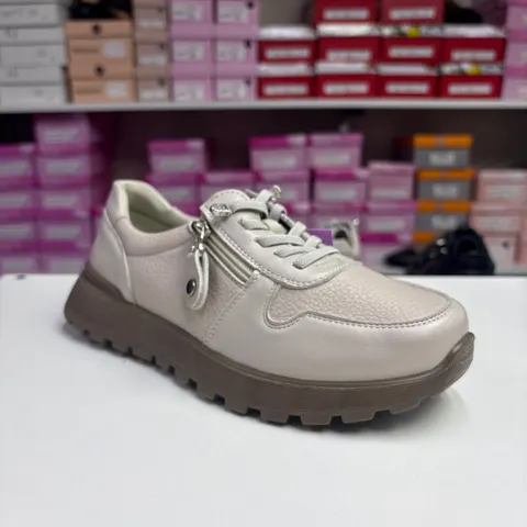 Sneakers Dama 150 1383-6 comozi, cu fermoar lateral