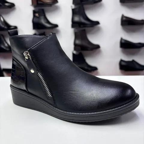 Ghete Dama negre cu fermoar, comode si elegante 23