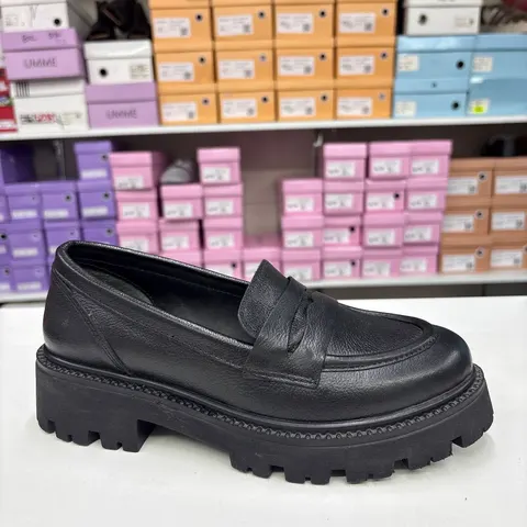 Mocasini Dama 200 Pas-m-1 negri, comozi, piele