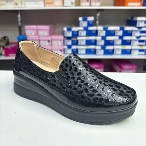 Pantofi Dama 150 negru Q336 comozi, fara siret