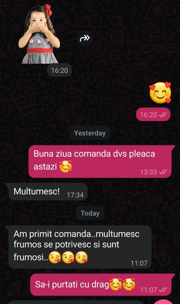 Mesaj real de la o clientă mulțumită Pas de Mătase