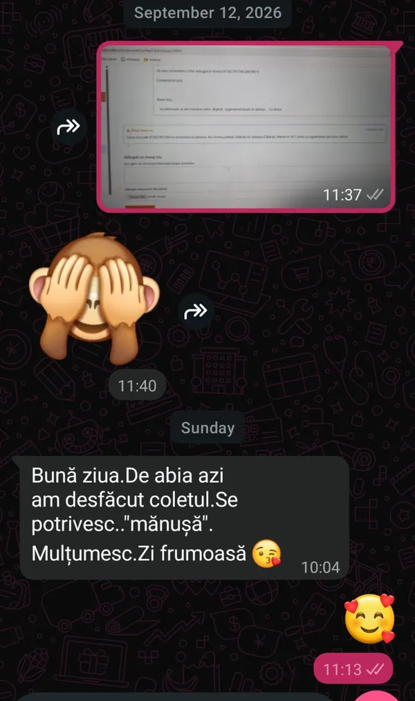 Mesaj real de la o clientă mulțumită Pas de Mătase