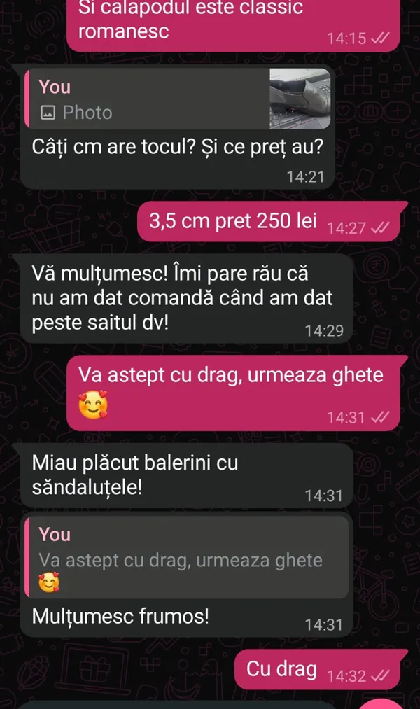 Mesaj real de la o clientă mulțumită Pas de Mătase